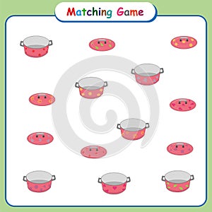 Matching game for kids, worksheet for preschool children, educational activities