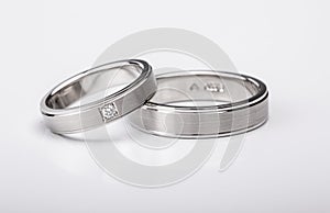 Matching Wedding and Engagement white gold Rings