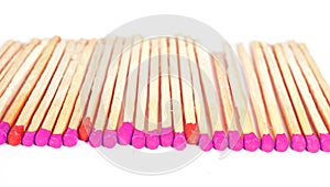 Matchsticks on isolated background