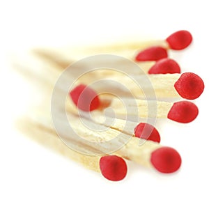 Matchsticks on a white background.