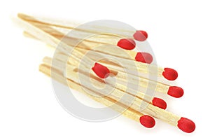 Matchsticks on a white background.