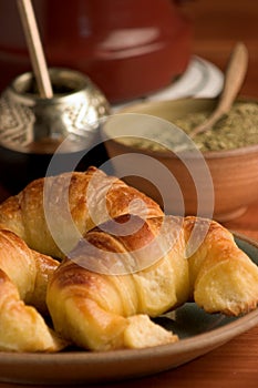 Mate and croissants