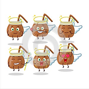 Mate tea cartoon designs as a cute angel character