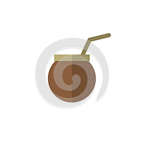 Mate tea icon, vector illustration