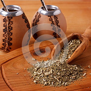 Mate in a traditional calabash gourd with bombilla