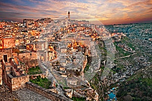 Matera, Basilicata, Italy: landscape of the old town