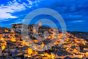 Matera, Basilicata, Italy: Overview of the old town - Sassi di Matera