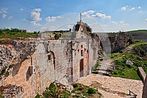 Matera, Basilicata, Italy: rock church in the park of the rupestrian churches