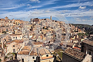 Matera, Basilicata, Italy: view at sunrise of the old town