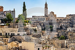 Matera Cathedral on the top of Sassi district, one of the most p