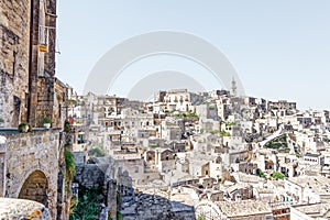 View over Matera, a unesco site in basilicata. Italy photo