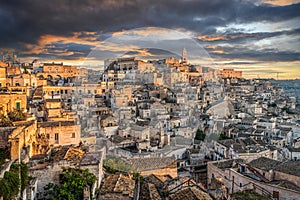 Matera, Italy overlooking Sassi di Matera