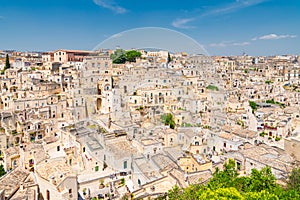 Matera, Italy, view of the old town