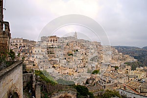 Matera and Sassi hilltop view photo