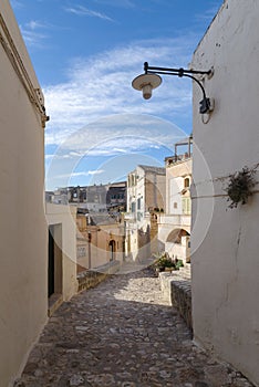 Matera street, Basilicata region, Italy