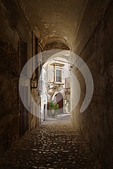 Matera street, Basilicata region, Italy