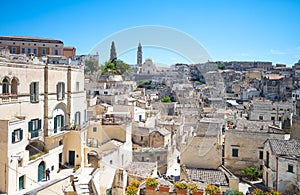 Matera, the town of the Sassi, prehistoric troglodyte settlement