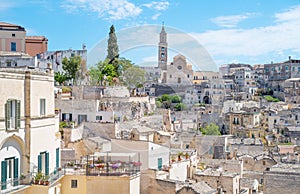Matera, the town of the Sassi, prehistoric troglodyte settlement