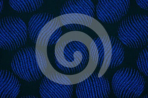 Material in the blue circles, a textile background
