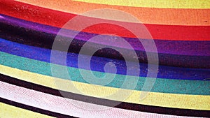 Material with colored deflections