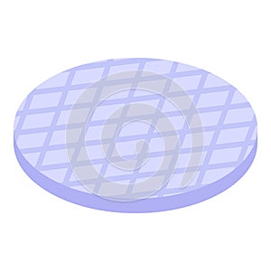 Material cotton pad icon isometric vector. Complexion purifier