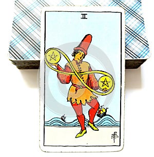 2 Two of Pentacles Tarot Card Material Decisions Financial Decisions Juggling Finances Cash-Flow Balancing Juggling Life photo
