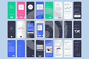 Material Design Mail App Kit for Mobile with wireframe