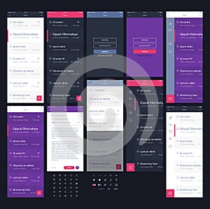 Material Design Mail App Kit for Tablet and Mobile