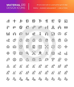 Material design people icons set