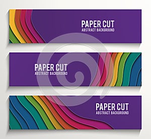 Material design web banner template .Modern colorful banners. Can be used as a business template or in a web design photo