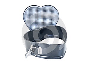 Material heart-shaped baking loaf pan non-stick coating.
