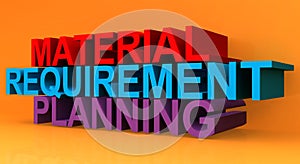 Material requirement planning on orange