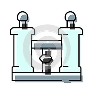 Material tensile testing machine performing stress analysis