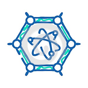 materials quantum technology icon doodle illustration