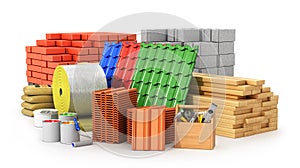 Materials for roofing, construction materials,