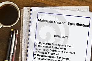 Materials System Specification