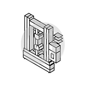 materials testing mechanical engineer isometric icon vector illustration
