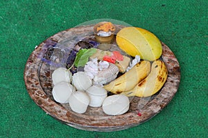 Materials for worshipping Lord Jagannath, Ratha jatra festival, India