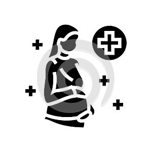 maternal health gynecologist glyph icon vector illustration