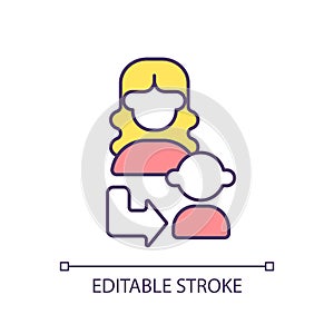 Maternal inheritance RGB color icon