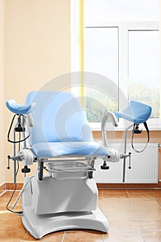 Maternity chair in examination room