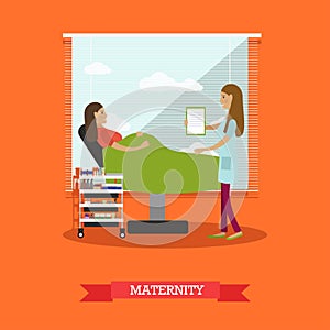 Maternity concept vector illustration in flat style