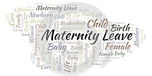 Maternity leave word cloud