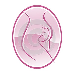 Maternity Pregnancy Icon or Logo