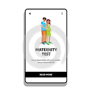 Maternity Test Celebrating Event Couple Vector illustration