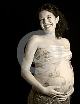 Maternity, young pregnant woman