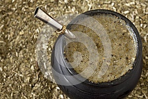 Matero on spilled yerba mate photo