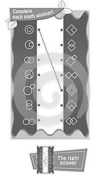 Math analogy shape black