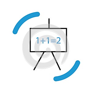 Math blackboard formula icon. Vector