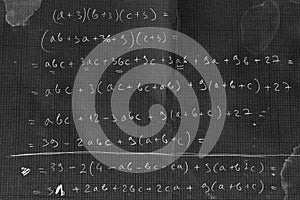 Math on the blackboard